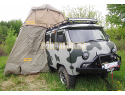 Передний силовой бампер серии Трофи на УАЗ Буханка 2989, 3741, 3909, 2206, 3962, 3303, 39094 1965- (02.051.01)