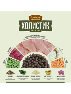 Холистик Премьер для собак мини-пород, Индейка с рисом 1 кг