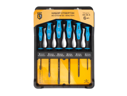 Набор отверток из стали S2 НО-06-S серия МАСТЕР для проведения слесарно-монтажных работ, стержни из высокопрочной стали