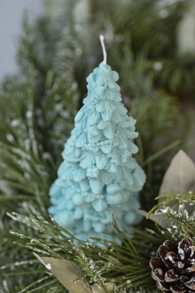 Свеча "Ёлка рождество" Бирюза