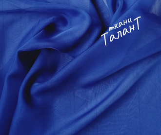 Лоскут Шелк шифон, цв. Синий 2,2м