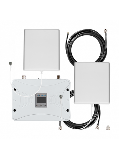 Комплект DS-1800/2100-23C3 - минимальный набор оборудования с репитером мощностью 200 мВт для усиления сигнала сотовой связи в стандартах 2G GSM1800, 3G UMTS2100, 4G LTE1800