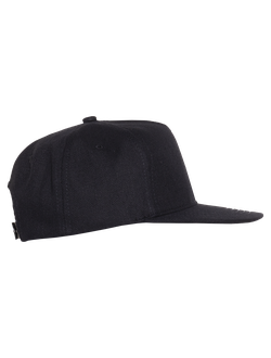 Бейсболка прямой козырёк STAN 5 клиньев хлопок 330,08, Чёрный