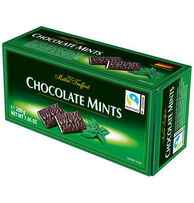 Chocolate Mints - плитки темного шоколада с мятой 200г