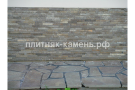 облицовка цоколя плитняком, природным камнем