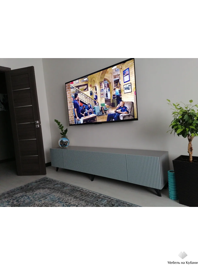 Сканди тумба под ТВ Серый Шифер/Грин Грей Софт