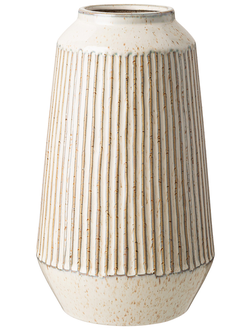 Ваза керамическая бежевая с шероховатым покрытием.