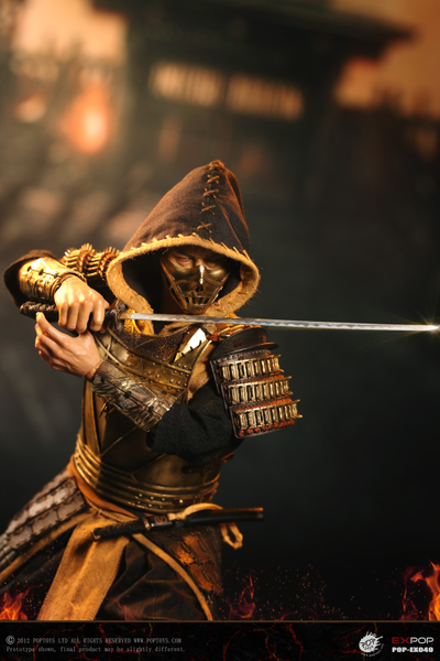 Скорпион, Ханзо Хасаши (Mortal Kombat 2021) - Коллекционная ФИГУРКА 1/6 Representative from Hell—Warrior Scorpion (EX049) - POPTOYS