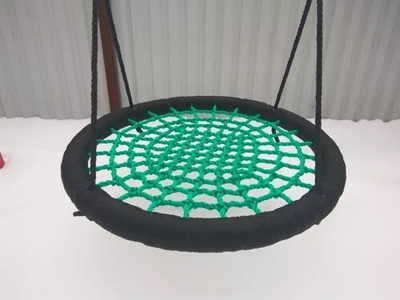Качели гнездо 100 см толстый обод + толстая сеть