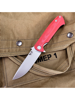 Складной нож Чиж NEXT HD сталь AUS 10,  рукоять G10, цвет красный