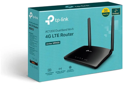 Wi-Fi роутер TP-Link Archer MR400, AC1200 Черный