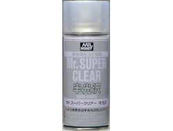 Mr. Hobby: Полу-глянцевый лак спрей Mr. Super Clear Semi-Gloss (170 мл.)