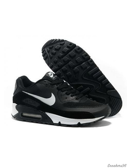 Купить кроссовки Nike Air Max 90 HYPERFUSE  Black/White Мужские (41-45)