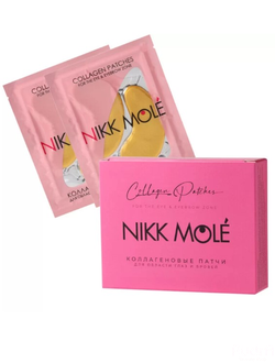 Nikk Mole Коллагеновые патчи для области глаз и бровей Золото 10 пар
