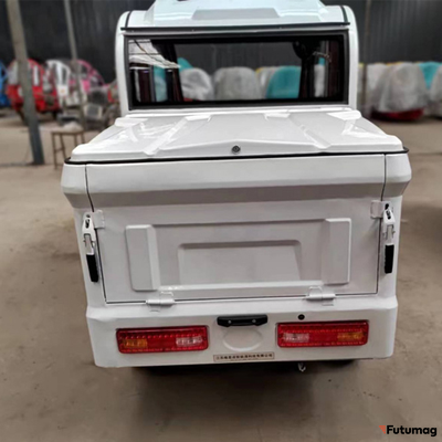 Трицикл GreenCamel Шторм Пикап (60V 1500W) белый с крышкой