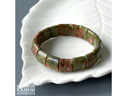 Браслет унакит прямоугольники 15х13 мм, цена за штуку