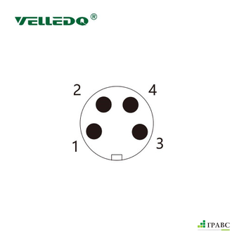 Соединитель клеммный VELLEDQ M8-M04T (вилка)