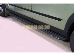 Пороги алюминиевые "Slim Line Black" 1720 мм ТСС для Jaecoo J7 1.6T 2WD 2023-