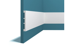 Плинтус напольный Перфект Plus P75, из дюрополимера, влагостойкий, под покраску, 2 метра