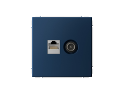 Systeme Electric ArtGallery Аквамарин Розетка двойная ТВ + компьютерная RJ45, кат. 5Е GAL001189