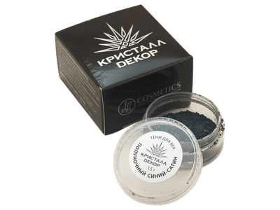 Тени для век "Полуночный синий сатин", Кристалл Декор