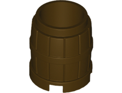 Container, Barrel 2 x 2 x 2, Dark Brown (2489 / 4536677 / 6278987)