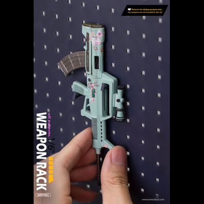 Стойка под оружие 1/6 и 1/12 (серая) - КОЛЛЕКЦИОННАЯ ДИОРАМА 1/6 Weapon Racks SET (WRP001) - ASMUS TOYS