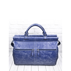 Кожаный саквояж Veano blue (арт. 4004-07)