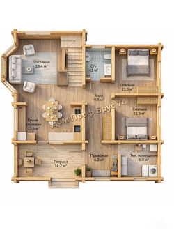 «Инари»  12,5 х 11,1 м — 157,1 м2