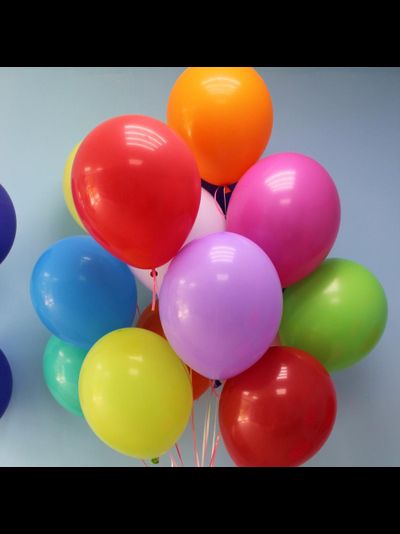 15 Разноцветных Гелиевых Шаров