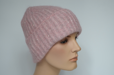 Зимняя шапка розового цвета для женщин Визио Италия зима 2023