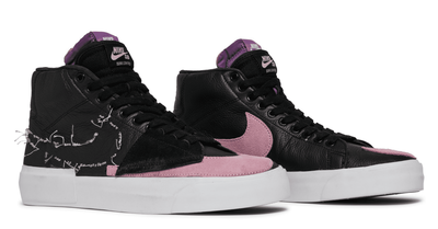 Nike Blazer Mid Zoom Edge (Черные) сбоку