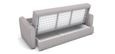 ДВУСПАЛЬНЫЙ КОМПАКТНЫЙ ПРУЖИННЫЙ ДИВАН-КРОВАТЬ ЭЛЬЗАС, МЕТАЛЛОСКЕЛЕТ С ПРОСТЫМ МЕХАНИЗМОМ НЕДОРОГО МОСКВА