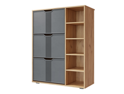 Прихожая ЭМИЛИЯ - Тумба ЭЛ-42 Дуб Крафт золотой/Графит