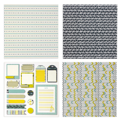 Бумага для скрапбукинга 15*15см "Геометрия"12л