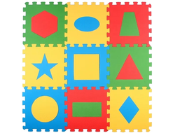 Детский развивающий коврик-пазл Геометрия 33х33х0,9 см купить в Воронеже.