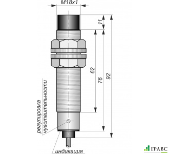 Бесконтактный емкостный датчик E03-NC-AC (Текаформ)