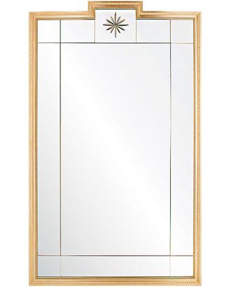 Зеркало в классическом стиле с маленьким узорчатым геометрическим орнаментом.