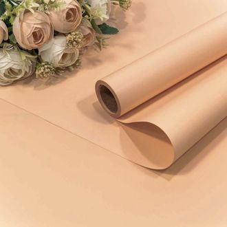 Пленка матовая "Корейская" 58см*10м Персиковый ПР28/13