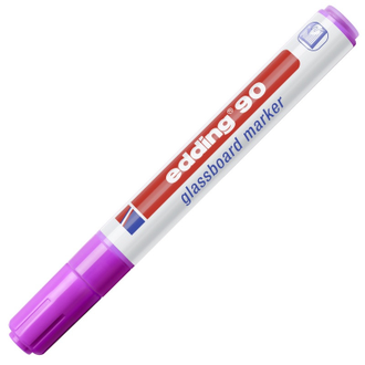 Маркер для стеклянных досок EDDING E-90/008 фиолетовый, 2-3 мм круглый наконечник
