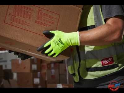 Перчатки сигнальные с сопротивлением порезам Milwaukee ур.1