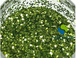 Глиттер блёстки Зеленый "Травянистый Малахит" 0,4 мм 1 кг