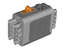 Electric 9V Battery Box 4 x 11 x 7 PF with Orange Switch and Dark Bluish Gray Covers, Light Bluish Gray (59510c01 / 4506078 / 6074147 / 6171037 / 6236269 / 6257768)