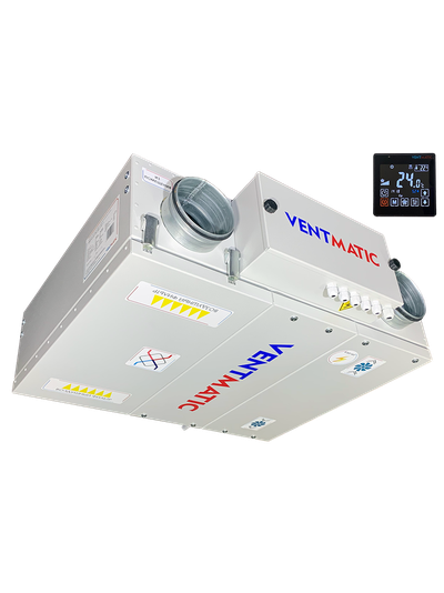 VMPVU-E-PR-300-1.8/1-1 КОМПАКТНАЯ ПРИТОЧНО-ВЫТЯЖНАЯ УСТАНОВКА С ПЛАСТИНЧАТЫМ РЕКУПЕРАТОРОМ 300 м3/ч, 1,8 kW/230VAC