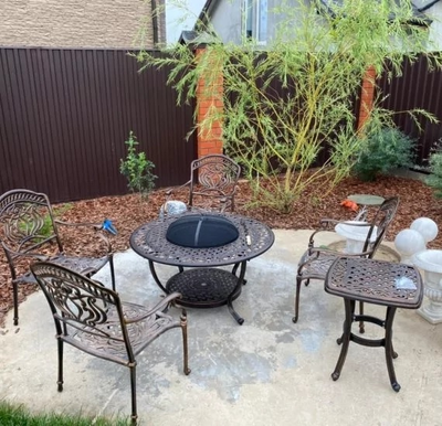 Садовый комплект с мангалом из литого алюминия IRBIS