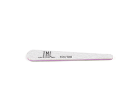 Пилка для ногтей зауженная TNL mini 100/180 высокое качество серая, в индивидуальной упаковке