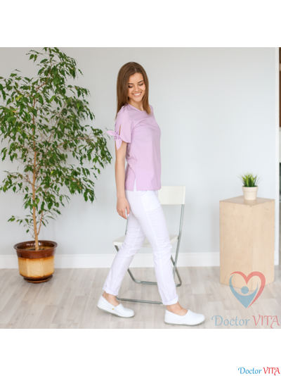 БЛУЗА DOCLIKE DL417 Лиловая