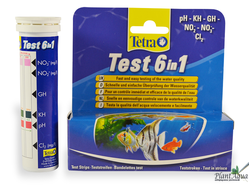 Test 6in1 GH/kH/NO2/NO3/pH/Cl Тест для пресной воды полоски, 25 шт.