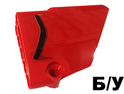! Б/У - Technic, Panel Fairing #14 Large Short Smooth, Side B with Black Air Intake Pattern Sticker - Set 42107, Red (64680pb029) - Б/У
