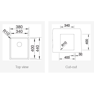 Мойка Blanco CLARON 340-U с отв. арм. InFino, Durinox